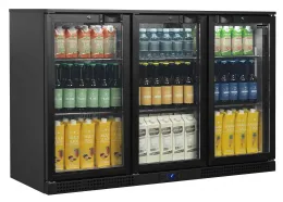 Photo 2 - Arrière-bar professionnelle 3 portes vitrées capacité 288 l positive - ba31h - tefcold - Tefcold - BA31H