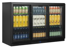 Photo 2 - Arrière-bar professionnelle 3 portes vitrées coulissantes 288 l positive - ba31s-3 - tefcold - Tefcold - BA31S-3