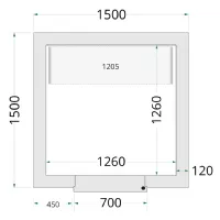 Chambre froide à monter isolation 120 mm sans groupe - 1500x1500x2200 mm - Tefcold - CR 150x150x220-P120 Chambre froide à monter isolation 120 mm sans groupe - 1500x1500x2200 mm - Tefcold - CR 150x150x220-P120