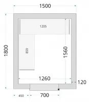 Chambre froide à monter isolation 120 mm sans groupe - 1500x1800x2200 mm - Tefcold - CR 150x180x220-P120 Chambre froide à monter isolation 120 mm sans groupe - 1500x1800x2200 mm - Tefcold - CR 150x180x220-P120