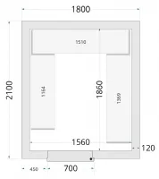 Chambre froide à monter isolation 120 mm sans groupe - 1800x2100x2200 mm - Tefcold - CR 180x210x220-P120 Chambre froide à monter isolation 120 mm sans groupe - 1800x2100x2200 mm - Tefcold - CR 180x210x220-P120