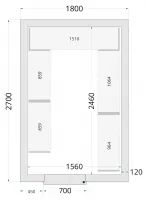 Chambre froide à monter isolation 120 mm sans groupe - 1800x2700x2200 mm - Tefcold - CR 180x270x220-P120 Chambre froide à monter isolation 120 mm sans groupe - 1800x2700x2200 mm - Tefcold - CR 180x270x220-P120