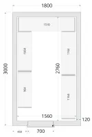 Chambre froide à monter isolation 120 mm sans groupe - 1800x3000x2200 mm - Tefcold - CR 180x300x220-P120 Chambre froide à monter isolation 120 mm sans groupe - 1800x3000x2200 mm - Tefcold - CR 180x300x220-P120