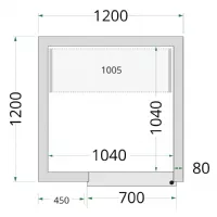 Chambre froide à monter isolation 80 mm sans groupe - 1200x1200x2200 mm - Tefcold - CR 120x120x220-P80 Chambre froide à monter isolation 80 mm sans groupe - 1200x1200x2200 mm - Tefcold - CR 120x120x220-P80