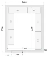 Chambre froide à monter isolation 80 mm sans groupe - 1200x1500x2200 mm - Tefcold - CR 120x150x220-P80 Chambre froide à monter isolation 80 mm sans groupe - 1200x1500x2200 mm - Tefcold - CR 120x150x220-P80