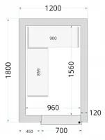Chambre froide à monter isolation 80 mm sans groupe - 1500x2400x2200 mm - Tefcold - CR 150x240x220-P80 Chambre froide à monter isolation 80 mm sans groupe - 1500x2400x2200 mm - Tefcold - CR 150x240x220-P80