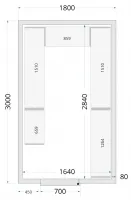 Chambre froide à monter isolation 80 mm sans groupe - 1800x3000x2200 mm - Tefcold - CR 180x300x220-P80 Chambre froide à monter isolation 80 mm sans groupe - 1800x3000x2200 mm - Tefcold - CR 180x300x220-P80