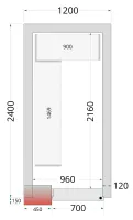 Chambre froide négative isolation 42 kg/m³ - crnf1224 - tefcold - Tefcold - CRNF1224 Chambre froide négative isolation 42 kg/m³ - crnf1224 - tefcold - Tefcold - CRNF1224