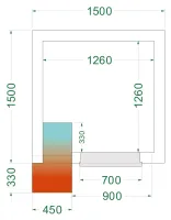 Chambre froide négative isolation 42 kg/m³ - crnf1515 - tefcold - Tefcold - CRNF1515 Chambre froide négative isolation 42 kg/m³ - crnf1515 - tefcold - Tefcold - CRNF1515