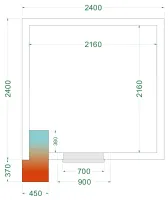 Chambre froide négative isolation 42 kg/m³ - crnf2424 - tefcold - Tefcold - CRNF2424 Chambre froide négative isolation 42 kg/m³ - crnf2424 - tefcold - Tefcold - CRNF2424