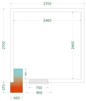 Chambre froide négative isolation 42 kg/m³ - crnf2727 - tefcold - Tefcold - CRNF2727 Chambre froide négative isolation 42 kg/m³ - crnf2727 - tefcold - Tefcold - CRNF2727