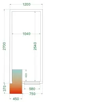 Chambre froide positive isolation 42 kg/m³ - crpf1227 - tefcold - Tefcold - CRPF1227 Chambre froide positive isolation 42 kg/m³ - crpf1227 - tefcold - Tefcold - CRPF1227