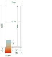 Chambre froide positive isolation 42 kg/m³ - crpf1230 - tefcold - Tefcold - CRPF1230 Chambre froide positive isolation 42 kg/m³ - crpf1230 - tefcold - Tefcold - CRPF1230
