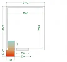 Chambre froide positive isolation 42 kg/m³ - crpf2124 - tefcold - Tefcold - CRPF2124 Chambre froide positive isolation 42 kg/m³ - crpf2124 - tefcold - Tefcold - CRPF2124