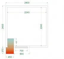Chambre froide positive isolation 42 kg/m³ - CRPF2424 - Tefcold - Tefcold - CRPF2424 Chambre froide positive isolation 42 kg/m³ - CRPF2424 - Tefcold - Tefcold - CRPF2424