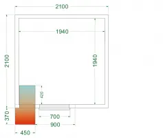 Chambre froide positive isolation 42 kg/m³ - crpf2121 - tefcold - Tefcold - CRPF2121 Chambre froide positive isolation 42 kg/m³ - crpf2121 - tefcold - Tefcold - CRPF2121