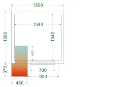 Chambre froide positive isolation 42 kg/m³ - crpf1515 - tefcold - Tefcold - CRPF1515 Chambre froide positive isolation 42 kg/m³ - crpf1515 - tefcold - Tefcold - CRPF1515