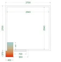 Chambre froide positive isolation 42 kg/m³ - crpf2727 - tefcold - Tefcold - CRPF2727 Chambre froide positive isolation 42 kg/m³ - crpf2727 - tefcold - Tefcold - CRPF2727