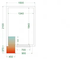 Chambre froide positive isolation 42 kg/m³ 700x1845 mm - crpf1521 - tefcold - Tefcold - CRPF1521 Chambre froide positive isolation 42 kg/m³ 700x1845 mm - crpf1521 - tefcold - Tefcold - CRPF1521