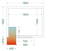 Chambre froide positive avec isolation 42 kg/m³ et panneaux de 80 mm - CRPF1815 - Tefcold - Tefcold - CRPF1815 Chambre froide positive avec isolation 42 kg/m³ et panneaux de 80 mm - CRPF1815 - Tefcold - Tefcold - CRPF1815