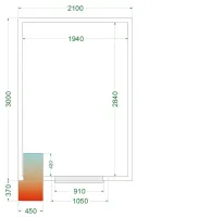 Chambre froide positive isolation 42 kg/m³ porte 850 mm - CRPF2130WD - Tefcold - Tefcold - CRPF2130WD Chambre froide positive isolation 42 kg/m³ porte 850 mm - CRPF2130WD - Tefcold - Tefcold - CRPF2130WD