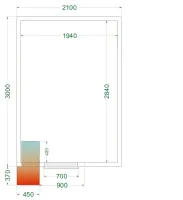 Chambre froide positive isolation 42 kg/m³ - CRPF2130 - Tefcold - Tefcold - CRPF2130 Chambre froide positive isolation 42 kg/m³ - CRPF2130 - Tefcold - Tefcold - CRPF2130