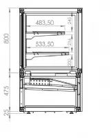 Photo 3 - Vitrine réfrigérée professionnelle 600 l noire positive 1600 mm - 7489.5465 - combisteel - Combisteel - 7489.5465