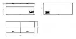 Photo 5 - Congélateur bahut professionnel gris 850 l dégivrage automatique 2100 mm - 7455.2670 - combisteel - Combisteel - 7455.2670