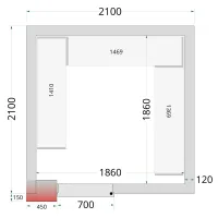Étagère en u de rayonnage pour chambre froide crnf1830 inox - Tefcold - CRNF2121 SHELF Étagère en u de rayonnage pour chambre froide crnf1830 inox - Tefcold - CRNF2121 SHELF