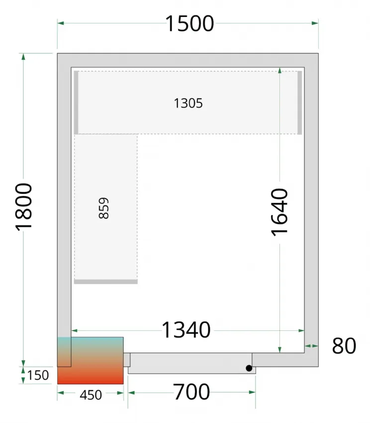 Étagère inox en l de rayonnage pour chambre froide crpf1518 shelf - Tefcold - CRPF1518 SHELF