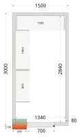 Étagère inox en l de rayonnage pour chambre froide crpf1530 - Tefcold - CRPF1530 SHELF Étagère inox en l de rayonnage pour chambre froide crpf1530 - Tefcold - CRPF1530 SHELF