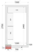 Étagère inox en l de rayonnage pour chambre froide crnf1527 - Tefcold - CRNF1527 SHELF Étagère inox en l de rayonnage pour chambre froide crnf1527 - Tefcold - CRNF1527 SHELF