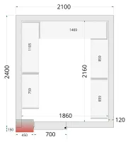 Étagère inox en u de rayonnage pour chambre froide crnf2124 - Tefcold - CRNF2124 SHELF Étagère inox en u de rayonnage pour chambre froide crnf2124 - Tefcold - CRNF2124 SHELF