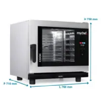 Photo 2 - Four mixte électrique à injection double 6 gn 1/1 droite triphasé - Mychef - CCE6100D