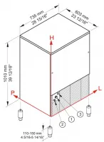 Photo 5 - Machine à glaçons professionnelle cubes 23 g réserve 55 kg production 95 kg/24h - cub100/55a - diamond - Diamond promo - CUB100/55A