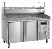 Table à pizza professionnelle avec dessus en granite 2 portes positive - pt1200 + gvc38-150 - tefcold - Tefcold - PT1200 + GVC38-150 Table à pizza professionnelle avec dessus en granite 2 portes positive - pt1200 + gvc38-150 - tefcold - Tefcold - PT1200 + GVC38-150