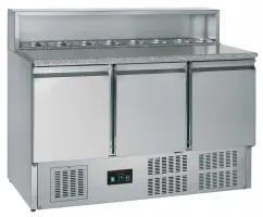 Comptoir à pizza professionnel dessus granite 3 portes pleines positif - gp93 - tefcold - Tefcold - GP93 Comptoir à pizza professionnel dessus granite 3 portes pleines positif - gp93 - tefcold - Tefcold - GP93