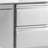 Photo 3 - Comptoir gastronorm professionnel avec dessus en granite 3 portes pleines positif - pt1365 - tefcold - Tefcold - PT1365