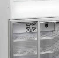 Photo 2 - Meuble réfrigéré professionnel blanc 2 portes vitrées coulissantes positif 60 l - fsc100 - tefcold - Tefcold - FSC100