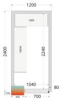 Panneau de chambre froide avec isolation 80 mm et densité 42 kg/m³ - cr 120x240x212 nf - tefcold - Tefcold - CR 120x240x212 NF Panneau de chambre froide avec isolation 80 mm et densité 42 kg/m³ - cr 120x240x212 nf - tefcold - Tefcold - CR 120x240x212 NF