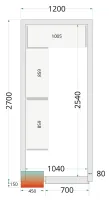 Panneau de chambre froide 80 mm d'isolation 42 kg/m³ - cr 120x270x212 nf - tefcold - Tefcold - CR 120x270x212 NF Panneau de chambre froide 80 mm d'isolation 42 kg/m³ - cr 120x270x212 nf - tefcold - Tefcold - CR 120x270x212 NF