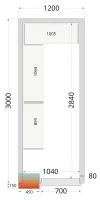 Panneau de chambre froide avec isolation 80 mm et densité 42 kg/m³ - cr 120x300x212 nf - tefcold - Tefcold - CR 120x300x212 NF Panneau de chambre froide avec isolation 80 mm et densité 42 kg/m³ - cr 120x300x212 nf - tefcold - Tefcold - CR 120x300x212 NF