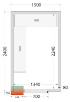 Panneau de chambre froide avec isolation 80 mm et densité 42 kg/m³ - cr 150x240x212 nf - tefcold - Tefcold - CR 150x240x212 NF Panneau de chambre froide avec isolation 80 mm et densité 42 kg/m³ - cr 150x240x212 nf - tefcold - Tefcold - CR 150x240x212 NF