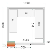Panneau de chambre froide avec isolation 80 mm et densité 42 kg/m³ - cr 180x180x212 nf - tefcold - Tefcold - CR 180x180x212 NF Panneau de chambre froide avec isolation 80 mm et densité 42 kg/m³ - cr 180x180x212 nf - tefcold - Tefcold - CR 180x180x212 NF