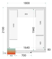 Panneau de chambre froide avec isolation 80 mm et densité 42 kg/m³ - cr 180x210x212 nf - tefcold - Tefcold - CR 180x210x212 NF Panneau de chambre froide avec isolation 80 mm et densité 42 kg/m³ - cr 180x210x212 nf - tefcold - Tefcold - CR 180x210x212 NF