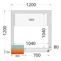 Panneau de chambre froide avec isolation 80 mm et densité 42 kg/m³ - cr 120x120x212 nf - tefcold - Tefcold - CR 120x120x212 NF Panneau de chambre froide avec isolation 80 mm et densité 42 kg/m³ - cr 120x120x212 nf - tefcold - Tefcold - CR 120x120x212 NF