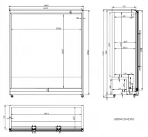 Photo 2 - Réfrigérateur professionnel noir 3 portes vitrées positif 1680 mm - 7526.0015 - combisteel - Combisteel - 7526.0015