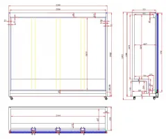 Photo 2 - Réfrigérateur professionnel noir 4 portes vitrées positif 2240 mm - 7526.0020 - combisteel - Combisteel - 7526.0020