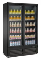 Réfrigérateur professionnel 2 portes vitrées noir 1000 L positif - 7526.0105 - Combisteel Réfrigérateur professionnel 2 portes vitrées noir 1000 L positif - 7526.0105 - Combisteel