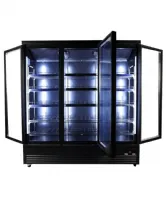 Photo 4 - Réfrigérateur professionnel noir 3 portes vitrées positif 1880 mm hauteur 2050 mm - 7526.0110 - combisteel - Combisteel - 7526.0110
